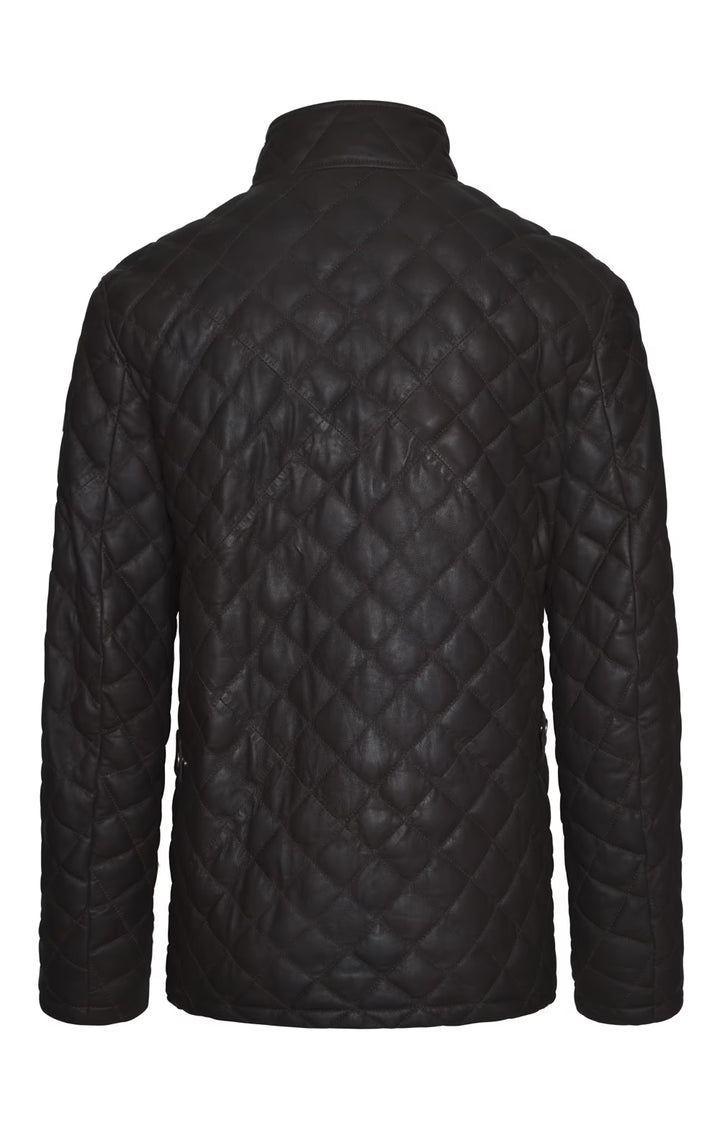 Men's Quilted Leather Jacket