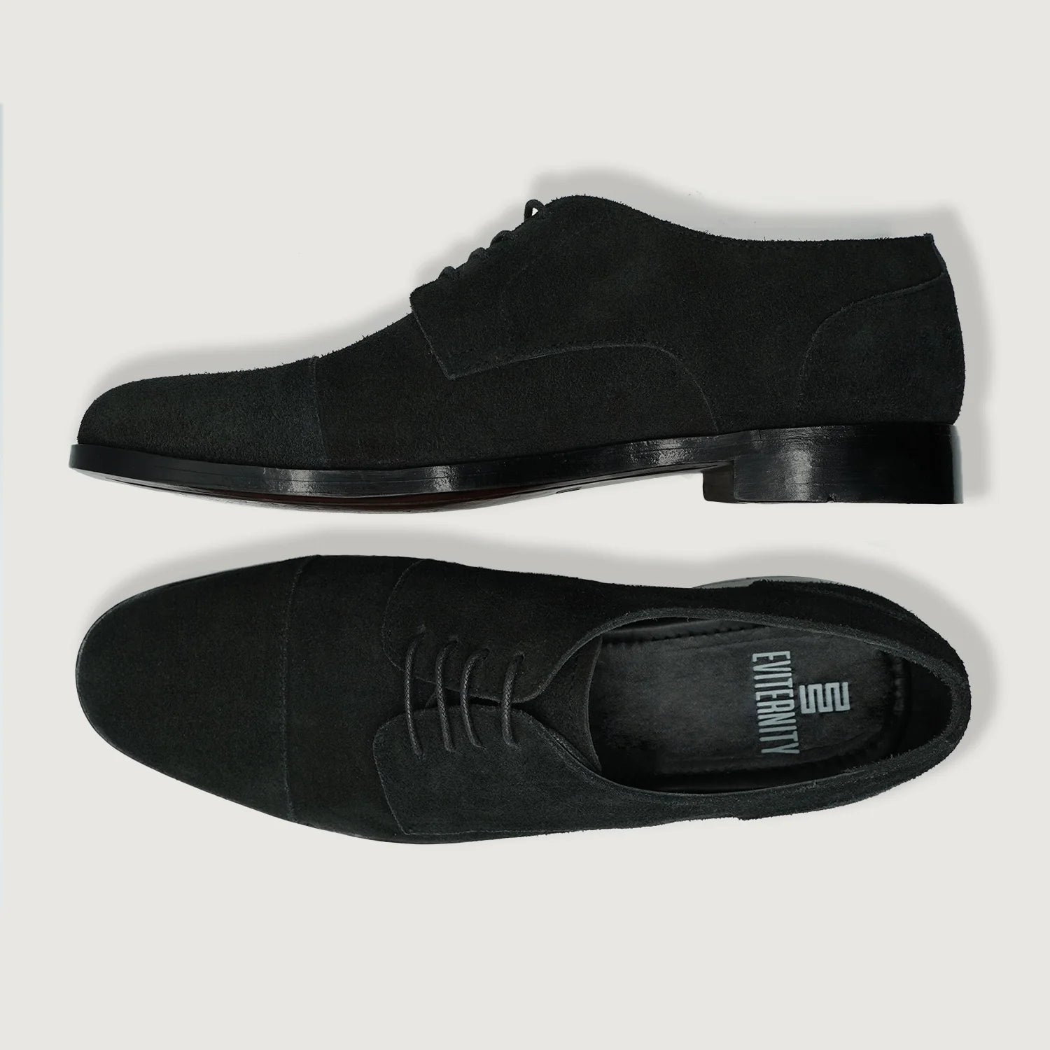 Attorney Derby Black Suede Leather Shoes