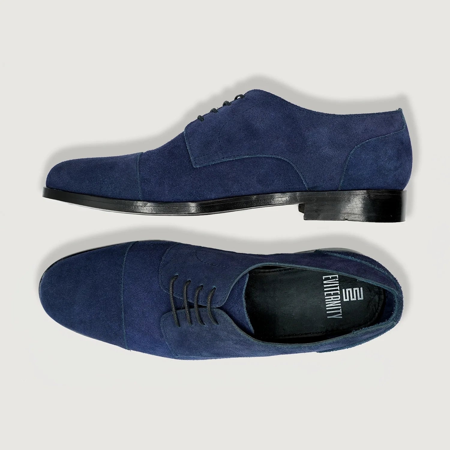Attorney Derby Midnight Blue Suede Leather Shoes