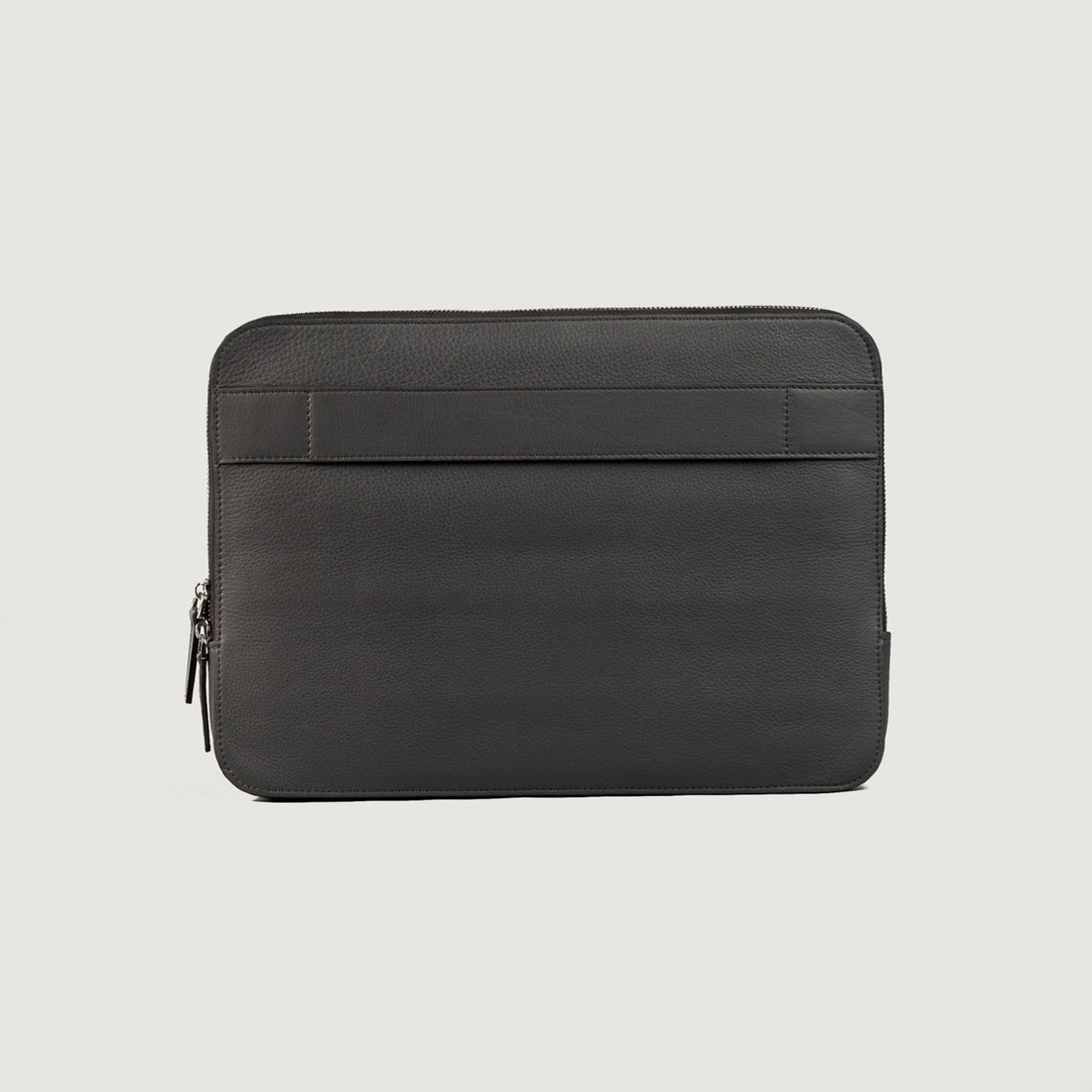 The Baxter Grey Leather Laptop Sleeve