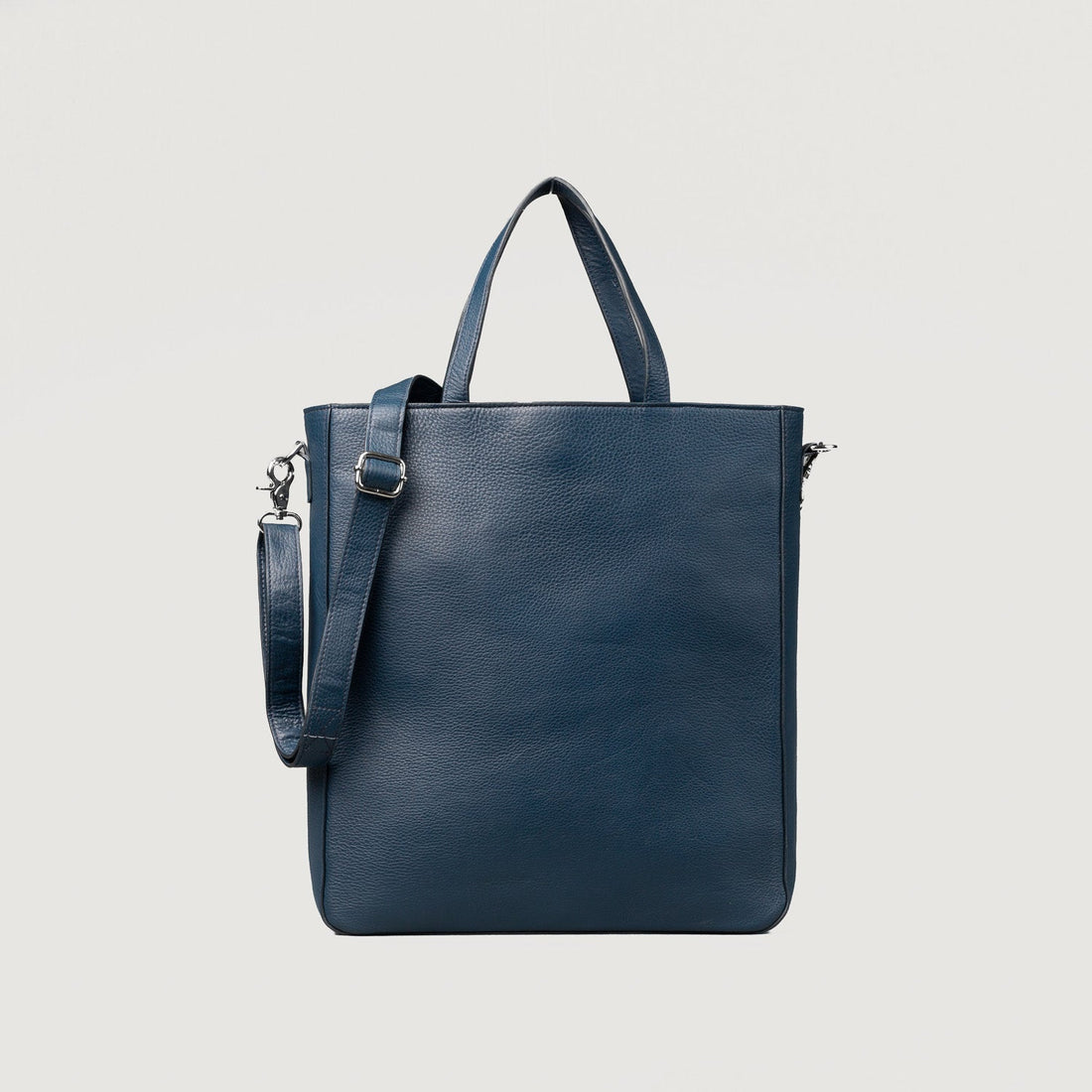 The Poet Midnight Blue Leather Tote Bag
