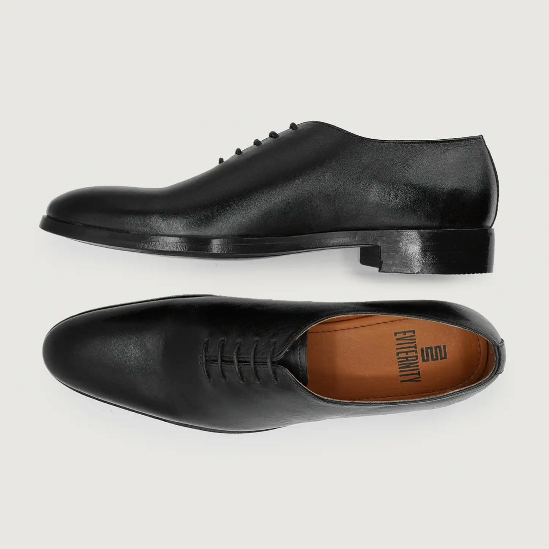 Director Wholecut Black Leather Shoes