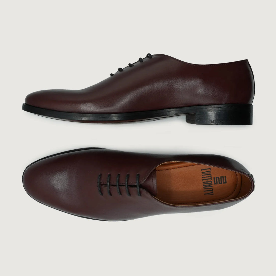 Director Wholecut Maroon Leather Shoes