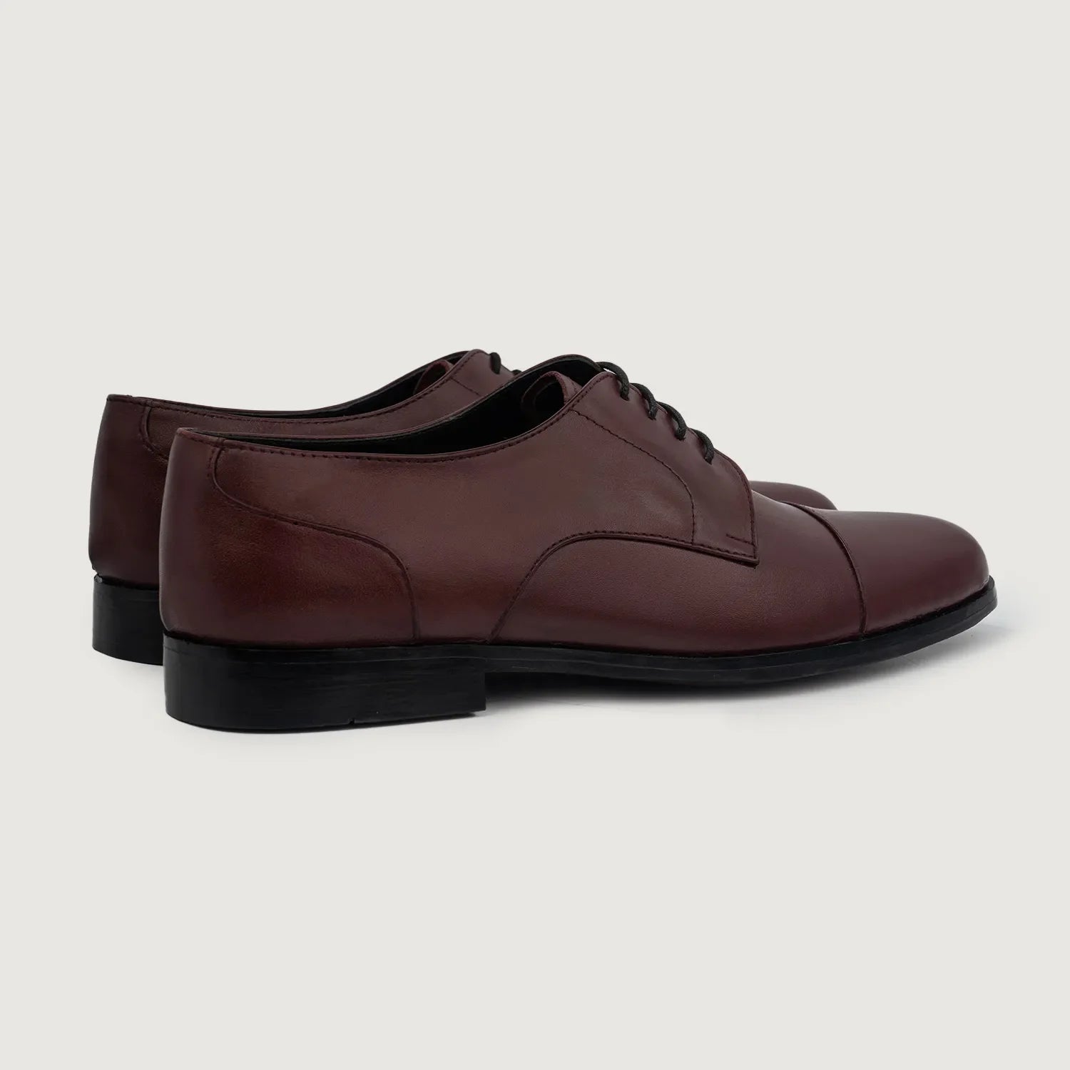 Attorney Derby Maroon Leather Shoes