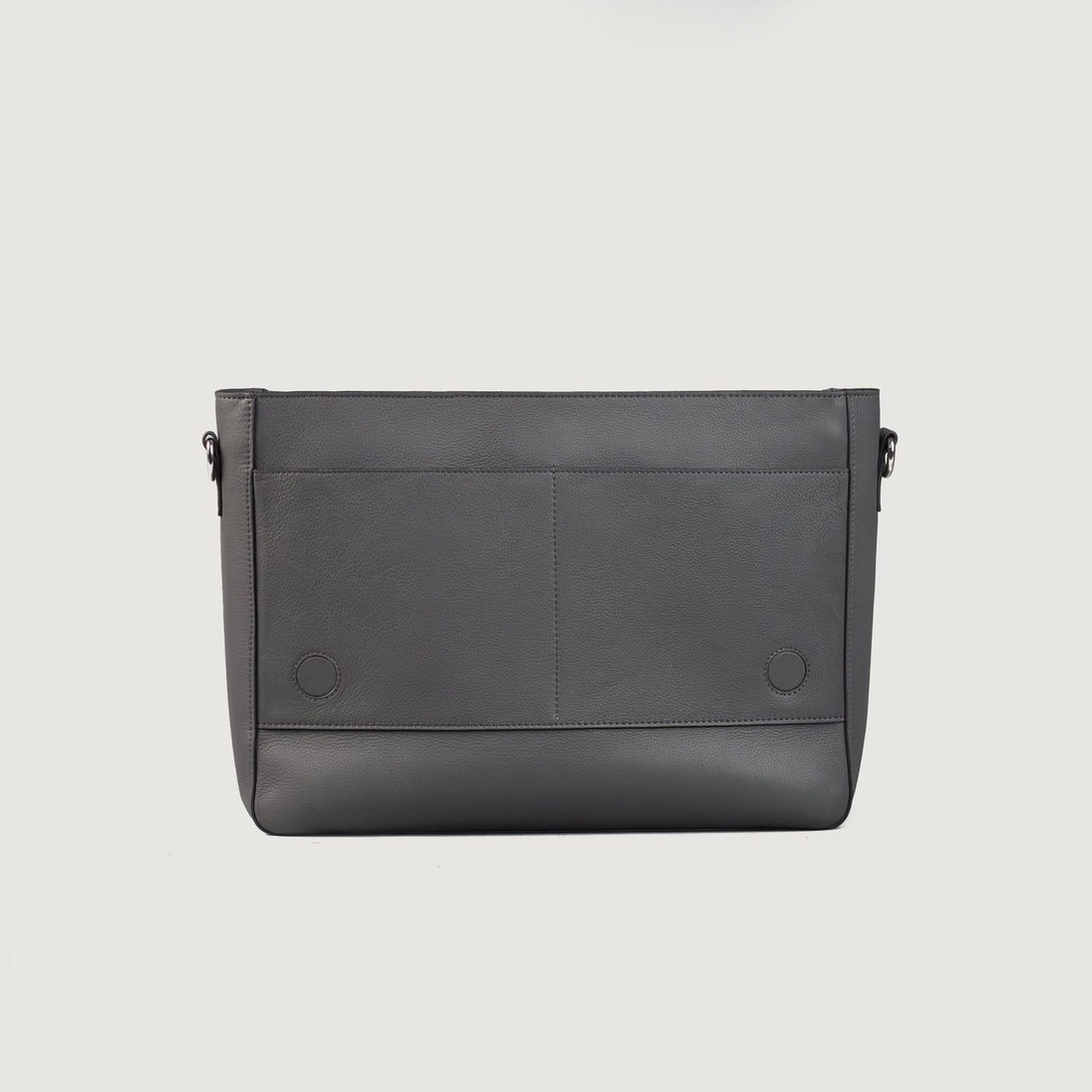 The Carismatico Grey Leather Messenger Bag