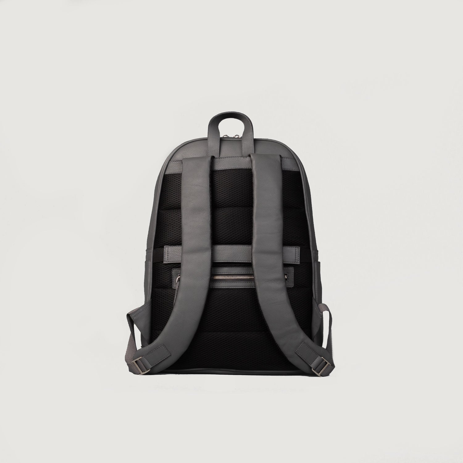 The Philos Grey Leather Backpack