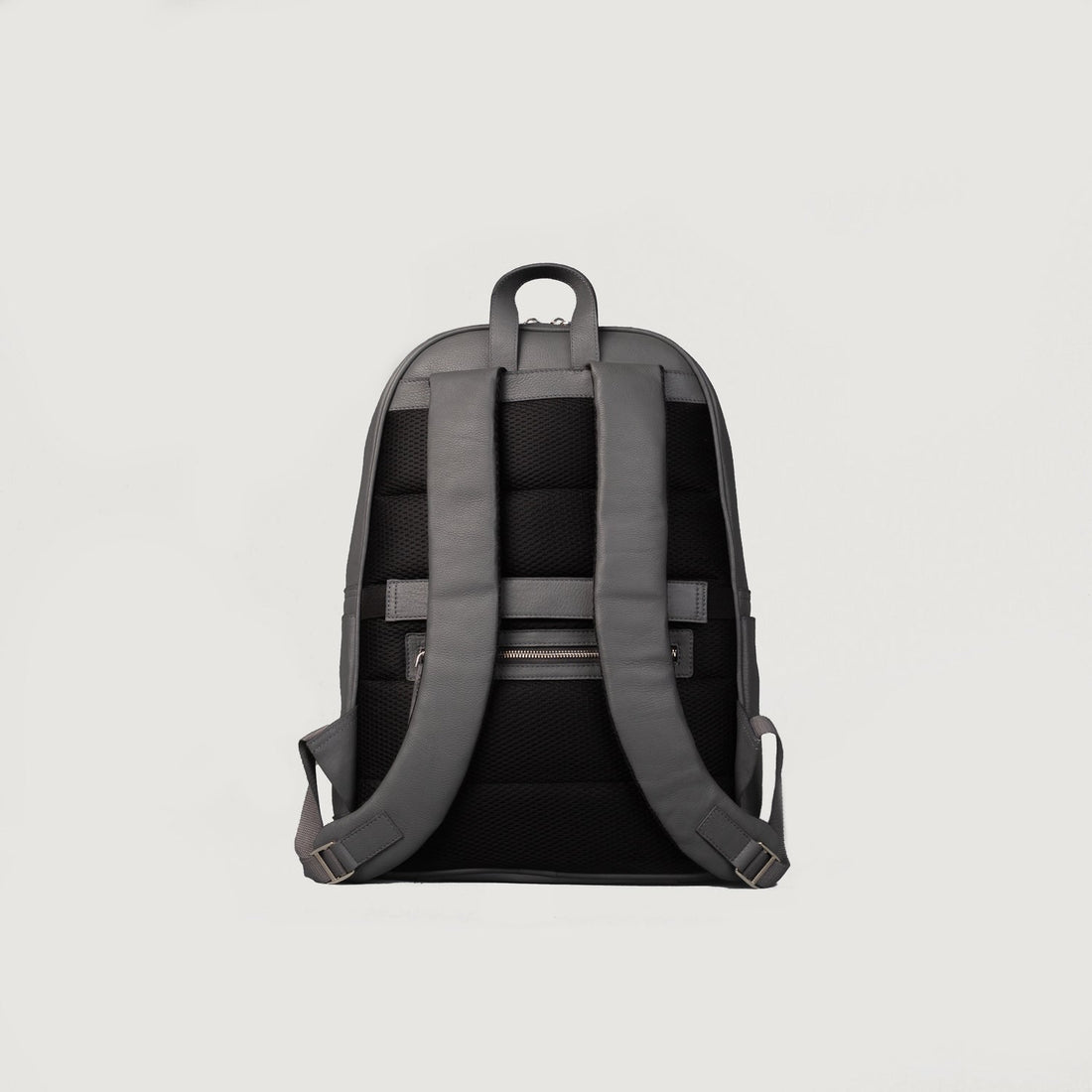 The Philos Grey Leather Backpack