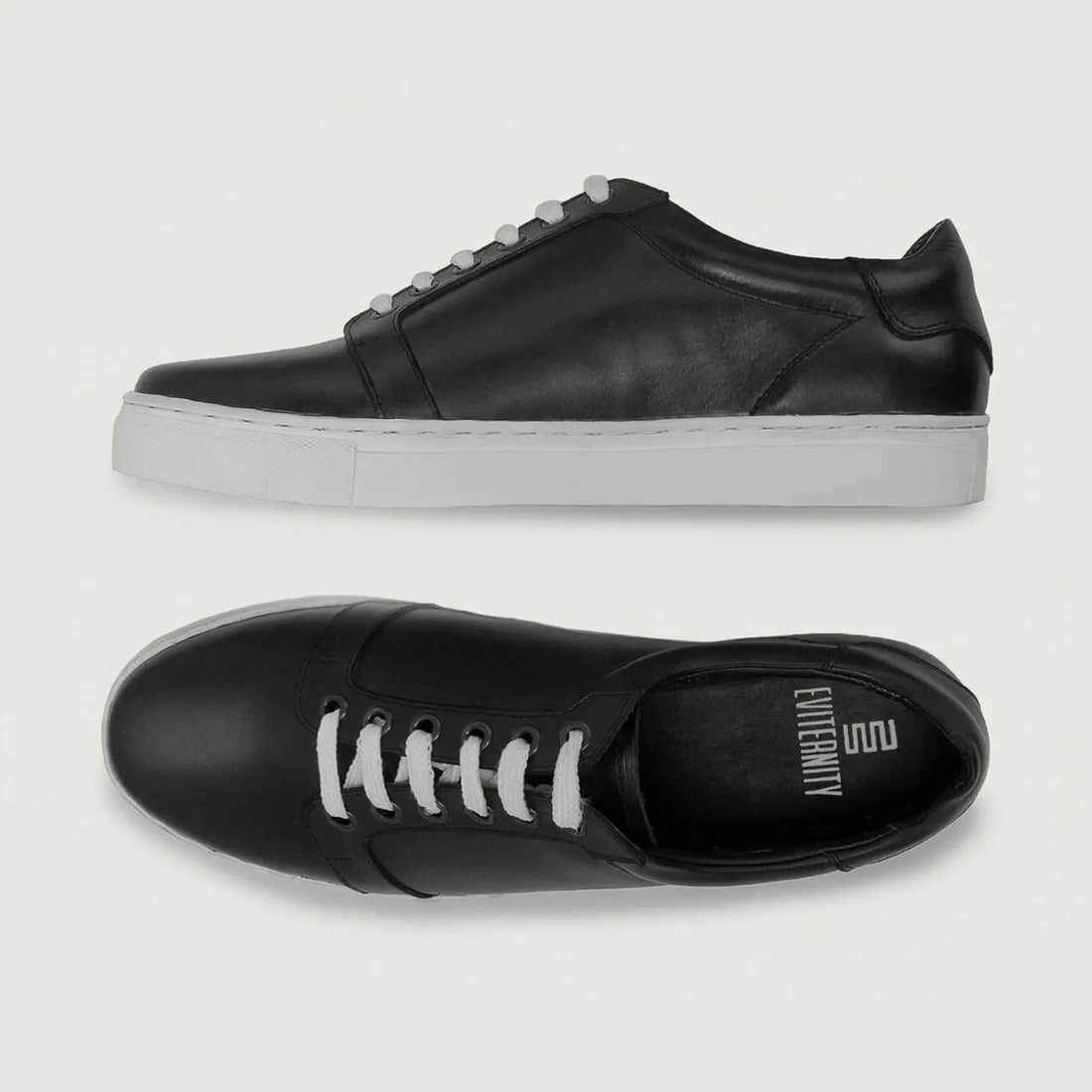 Carter Runn Black Leather Sneakers