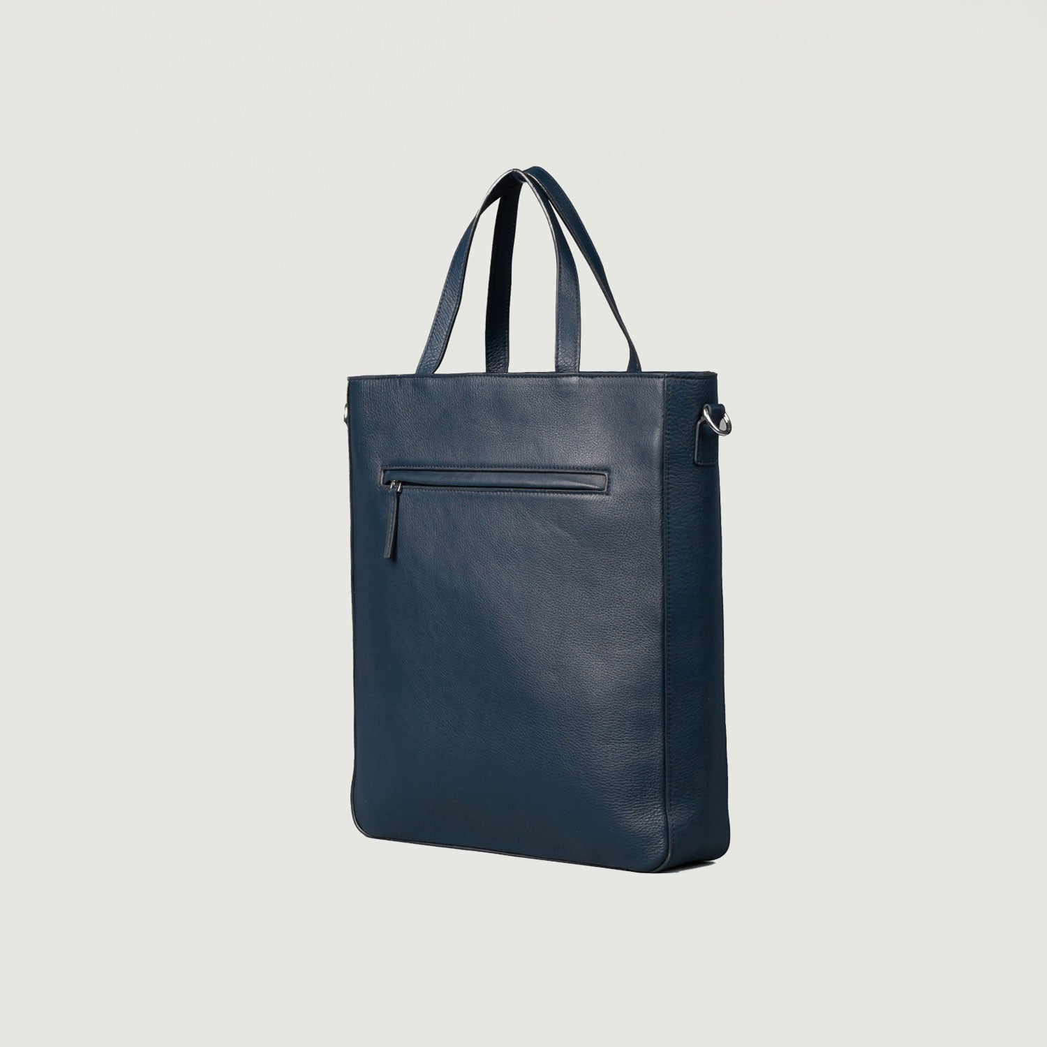 The Poet Midnight Blue Leather Tote Bag