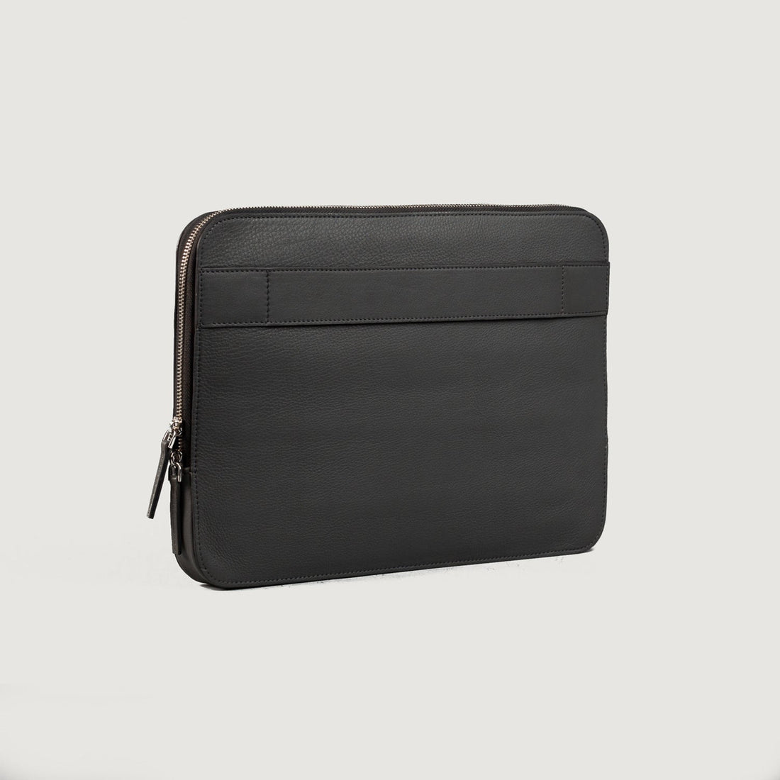 The Baxter Grey Leather Laptop Sleeve