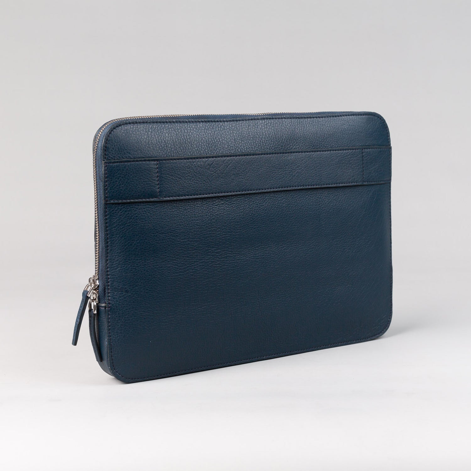The Baxter Midnight Blue Leather Laptop Sleeve