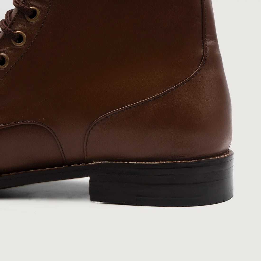 Knight Derby Brown Leather Boots