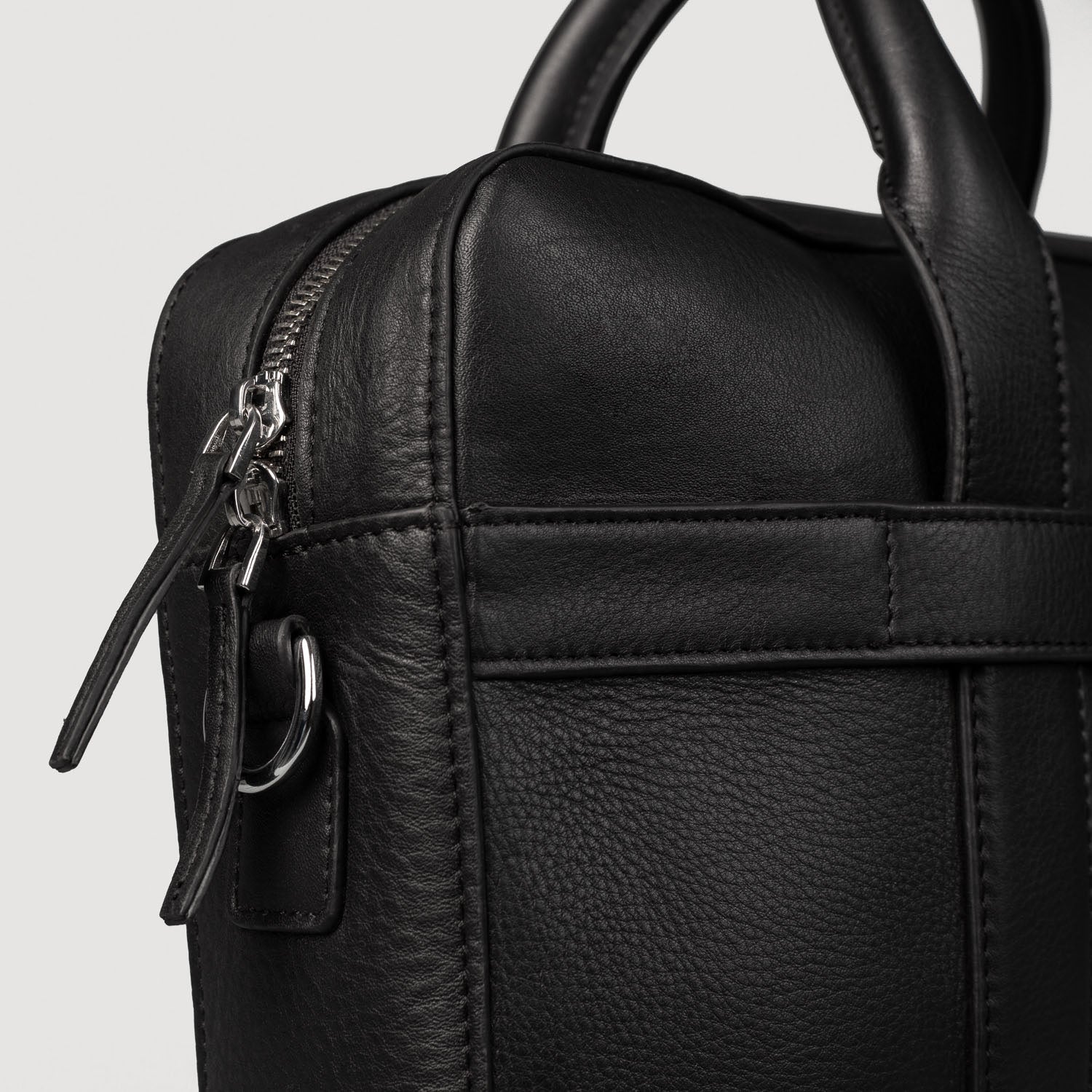 The Captain Black Leather Briefcase