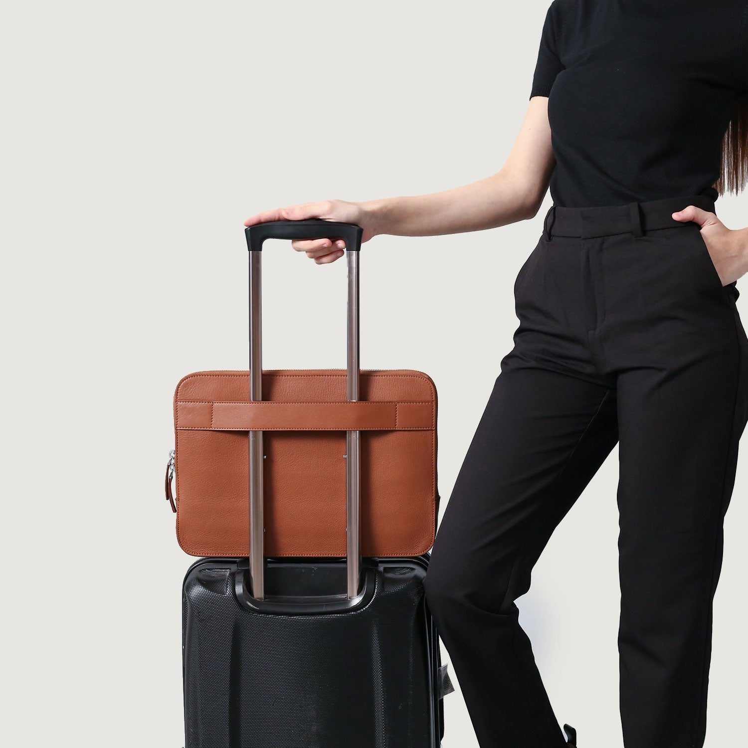 The Baxter Brown Leather Laptop Sleeve