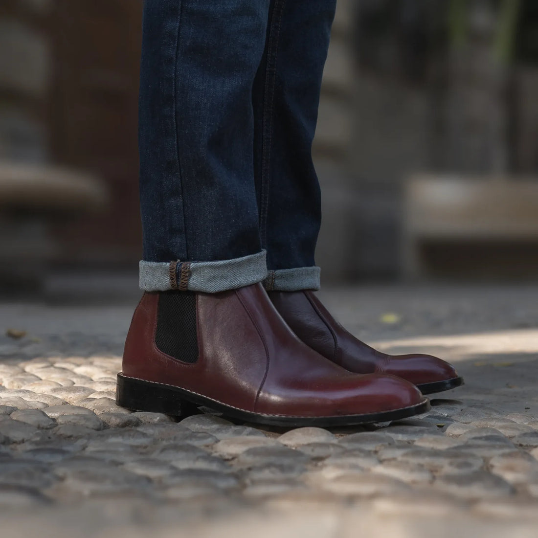 Clarkson Chelsea Maroon Leather Boots