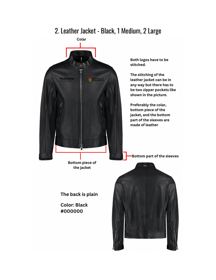 Custom Saba Khalid Leather Jackets x 3 (1/2 Installments)