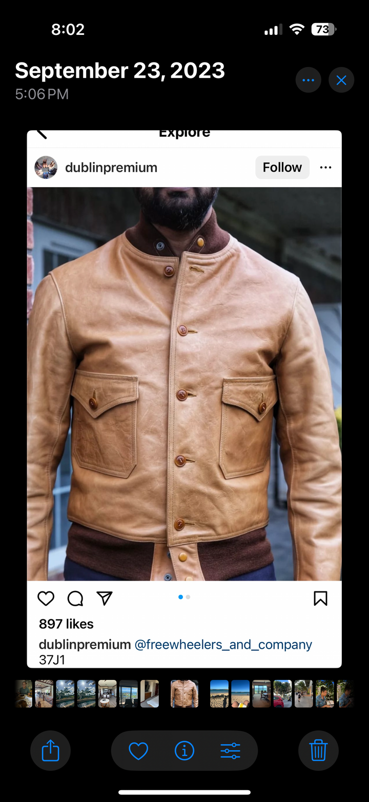 Custom Sam Forsythe Leather Jacket