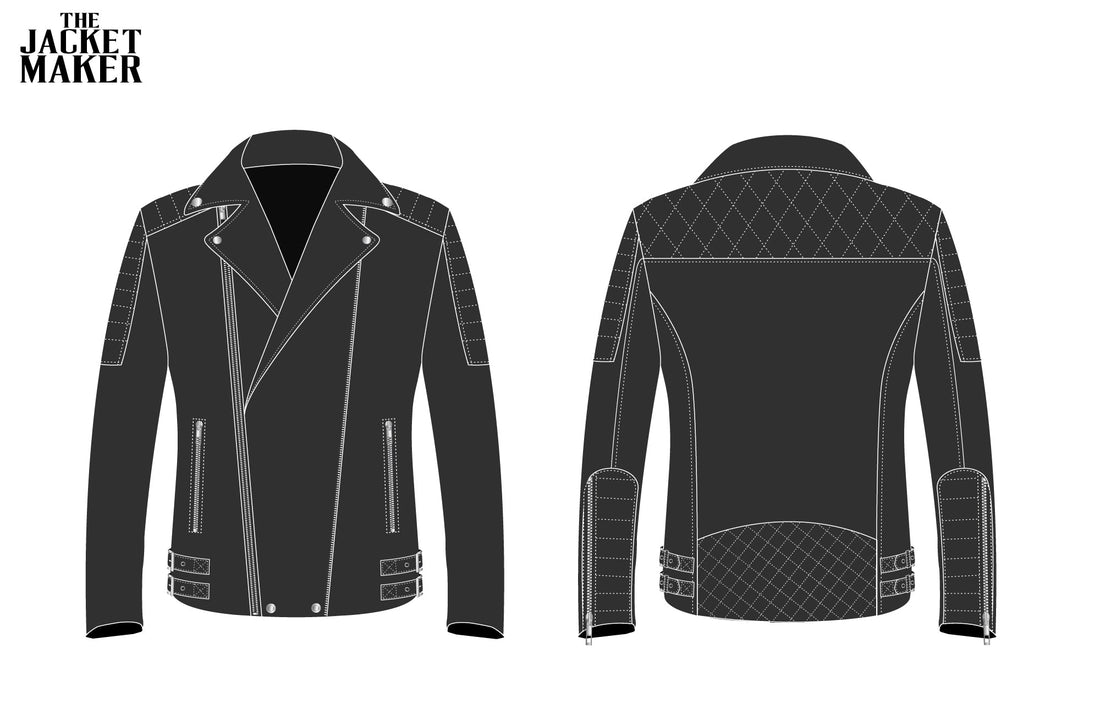 Custom Cuir Noir Motard Leather Jacket
