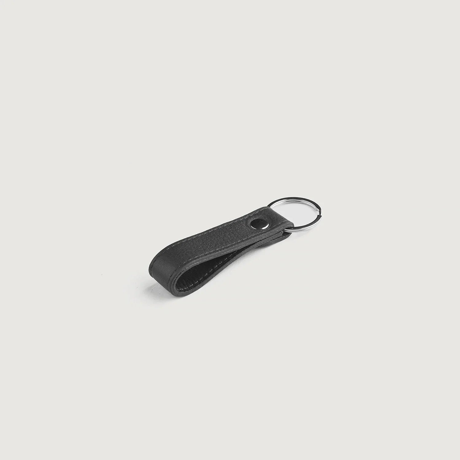 Adkins Black Leather Keychain