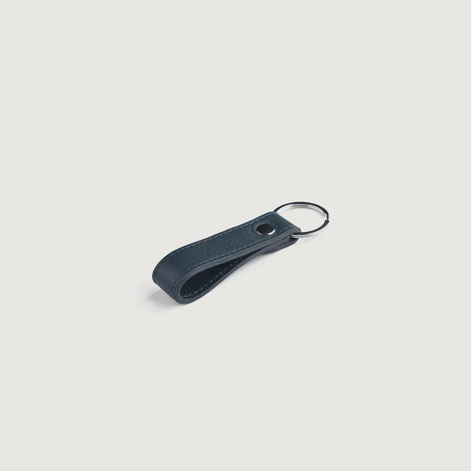 Adkins Blue Leather Keychain
