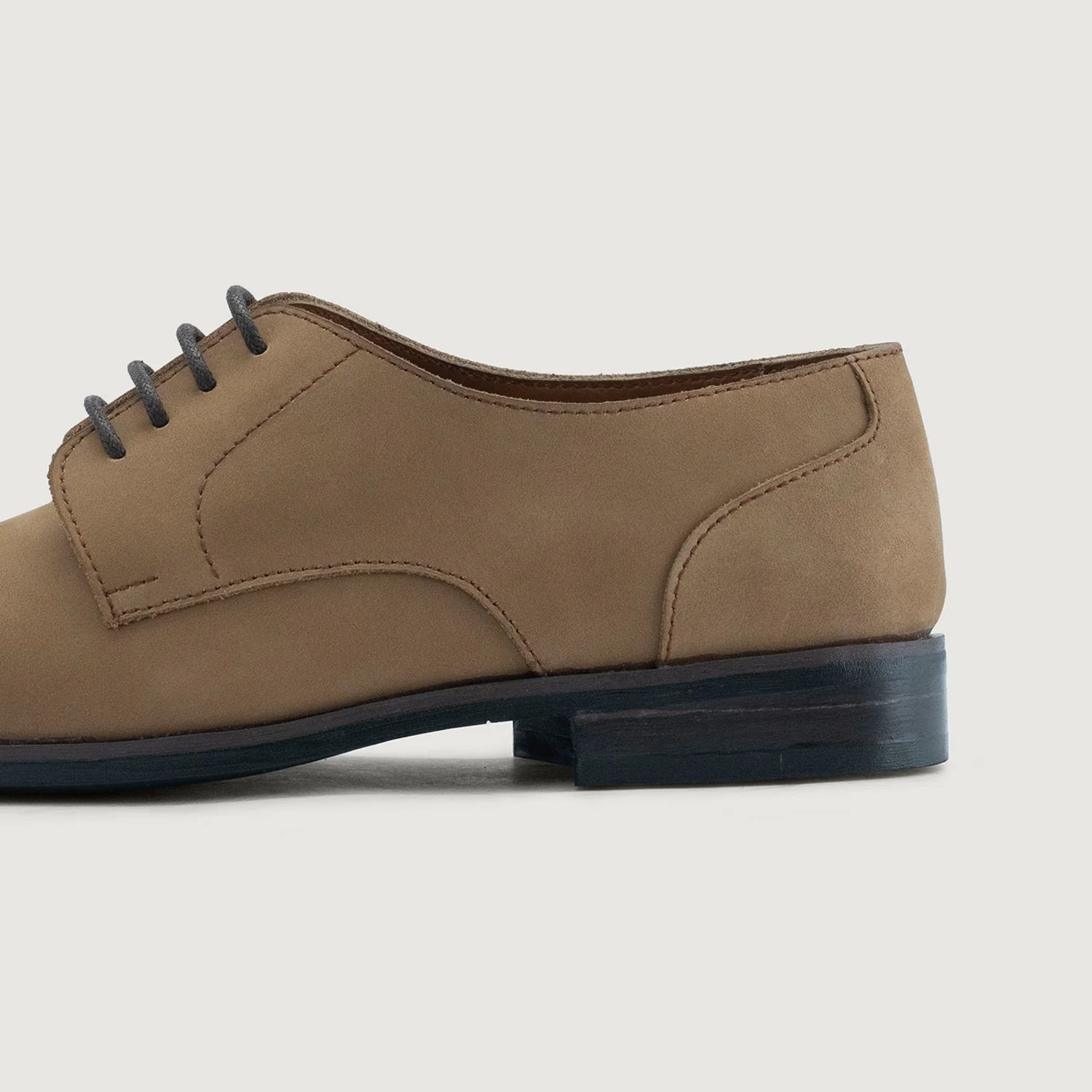Attorney Derby Brown Nubuck Leather Shoes - StudGuard
