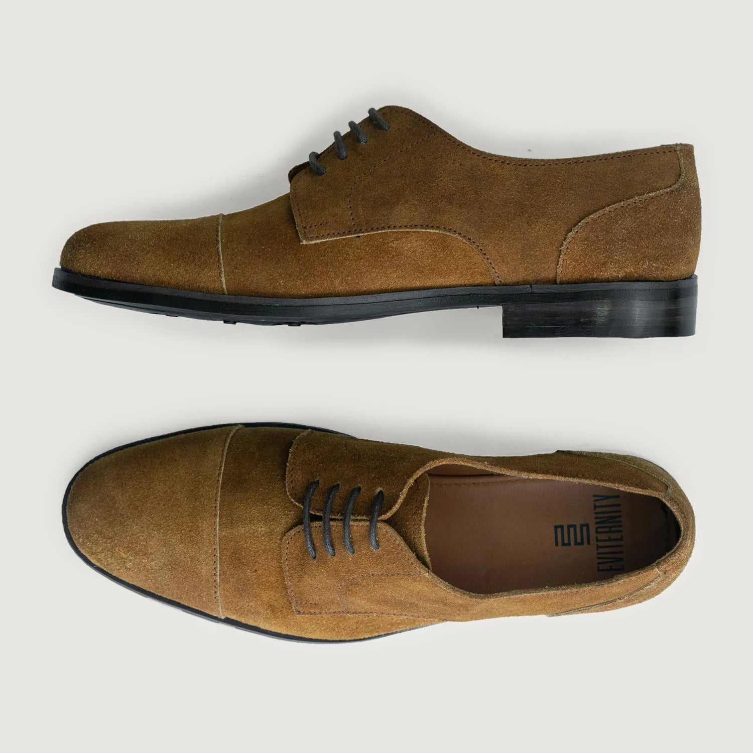 Attorney Derby Brown Suede Leather Shoes - StudGuard