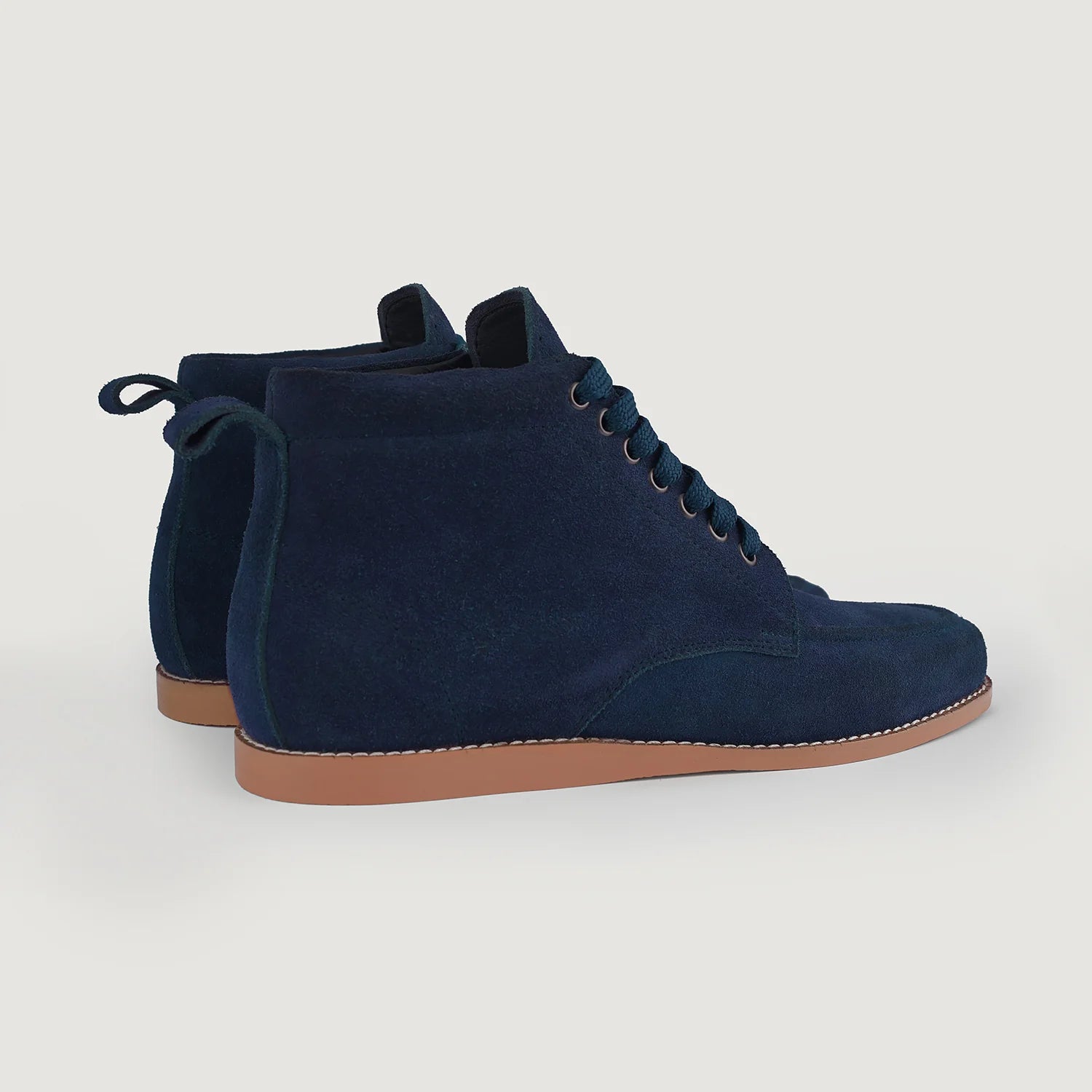Bearman Moc Toe Blue Suede Boots