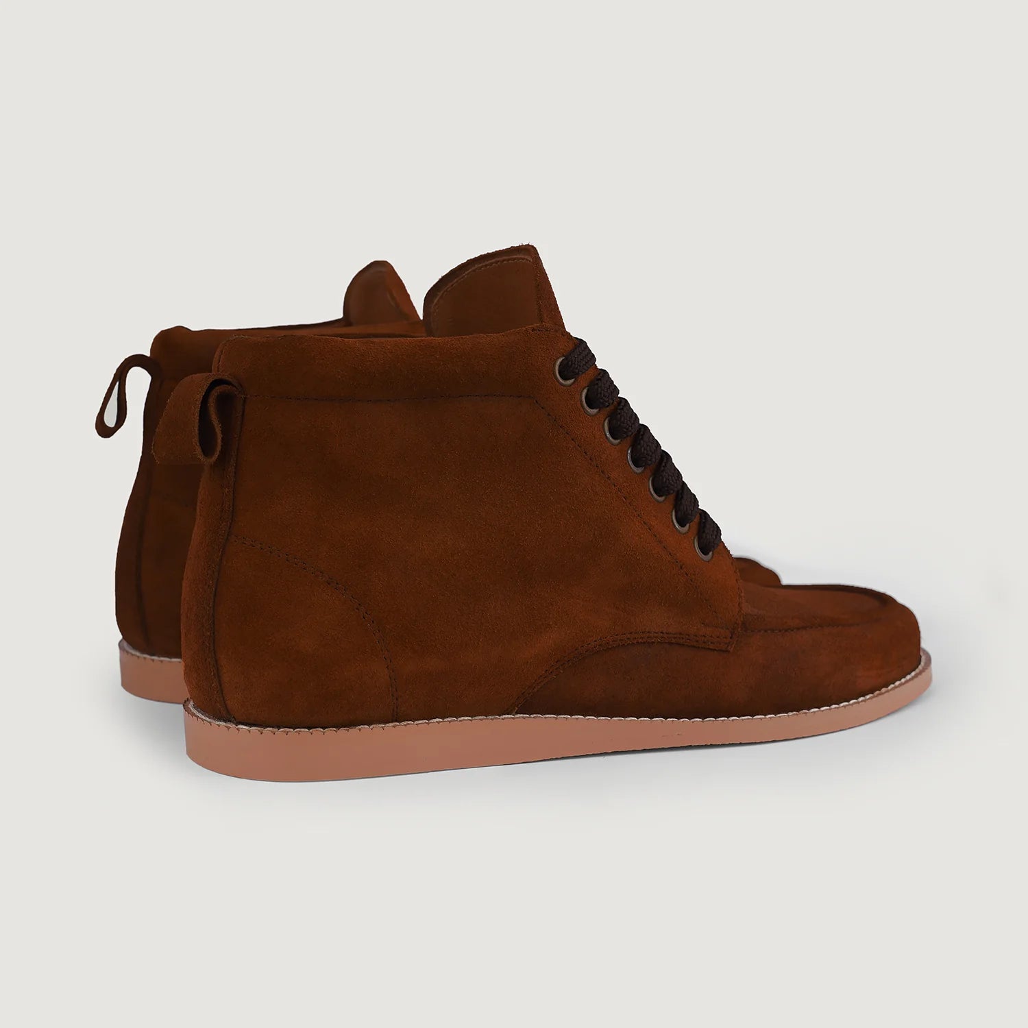 Bearman Moc Toe Brown Suede Boots