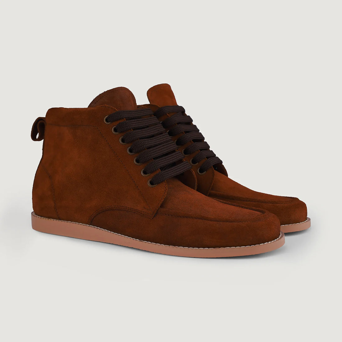 Bearman Moc Toe Brown Suede Boots