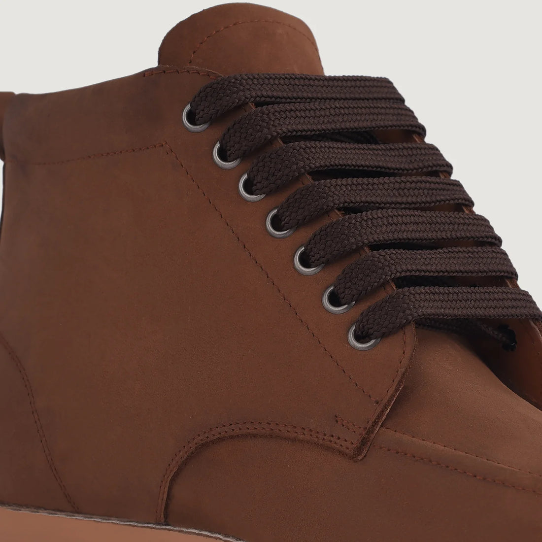 Bearman Moc Toe Pull-up Brown Leather Boots