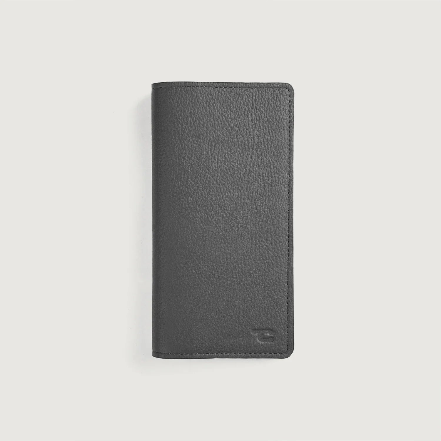 Cameron Grey Leather Long Wallet