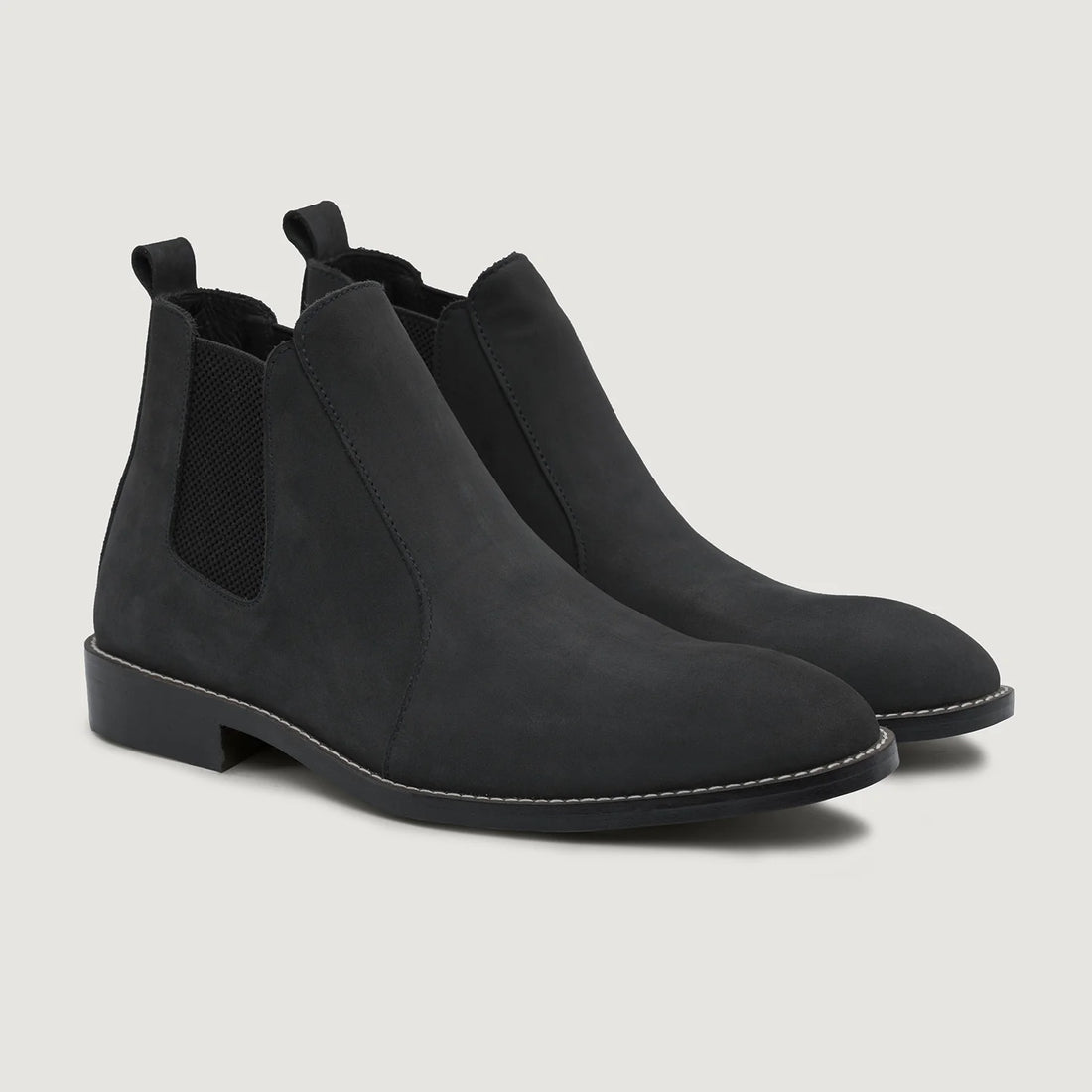 Clarkson Chelsea Black Nubuck Leather Boots - StudGuard