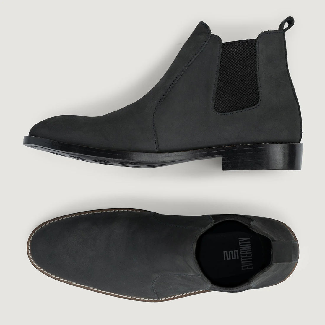 Clarkson Chelsea Black Nubuck Leather Boots - StudGuard