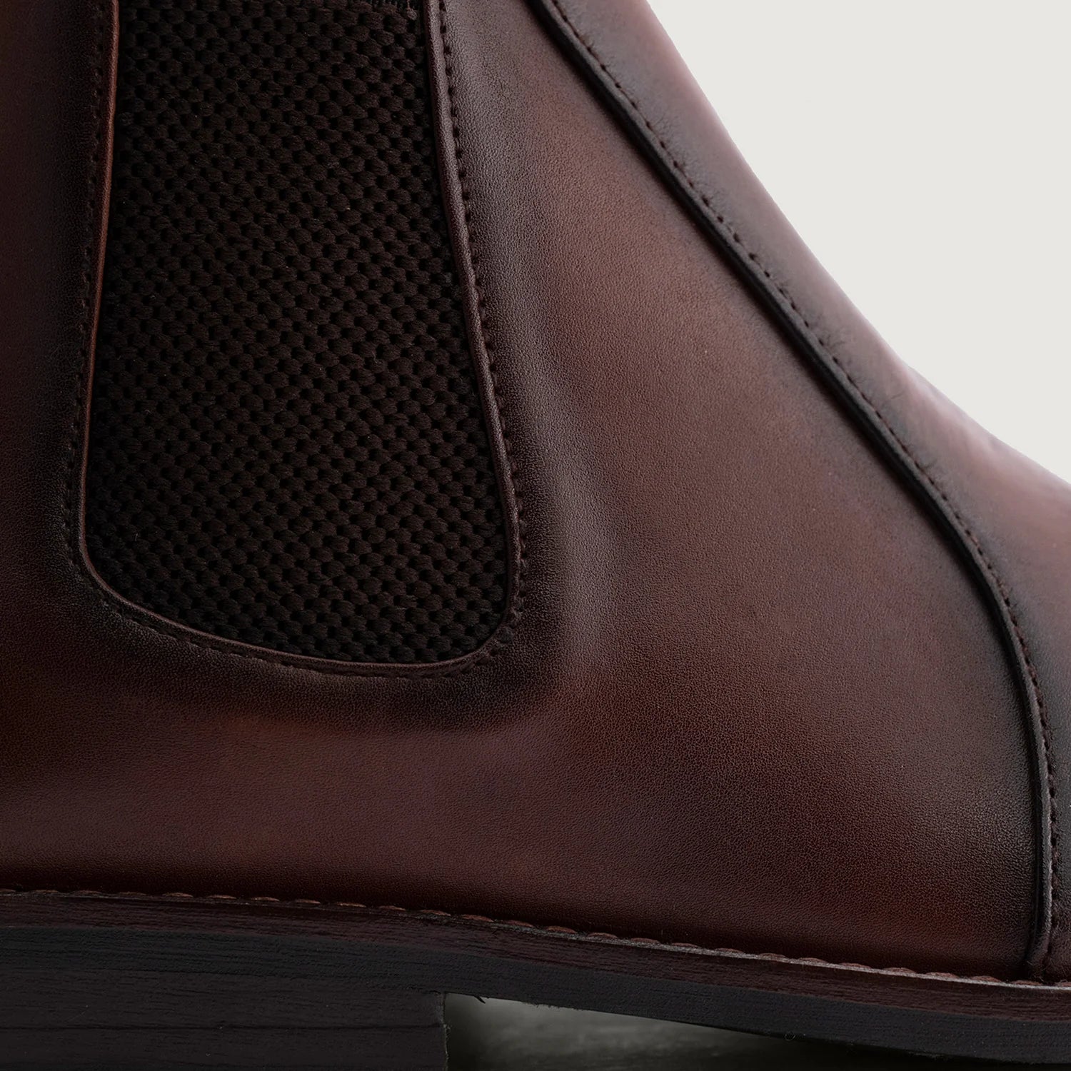 Clarkson Chelsea Brown Burnished Leather Boots - StudGuard
