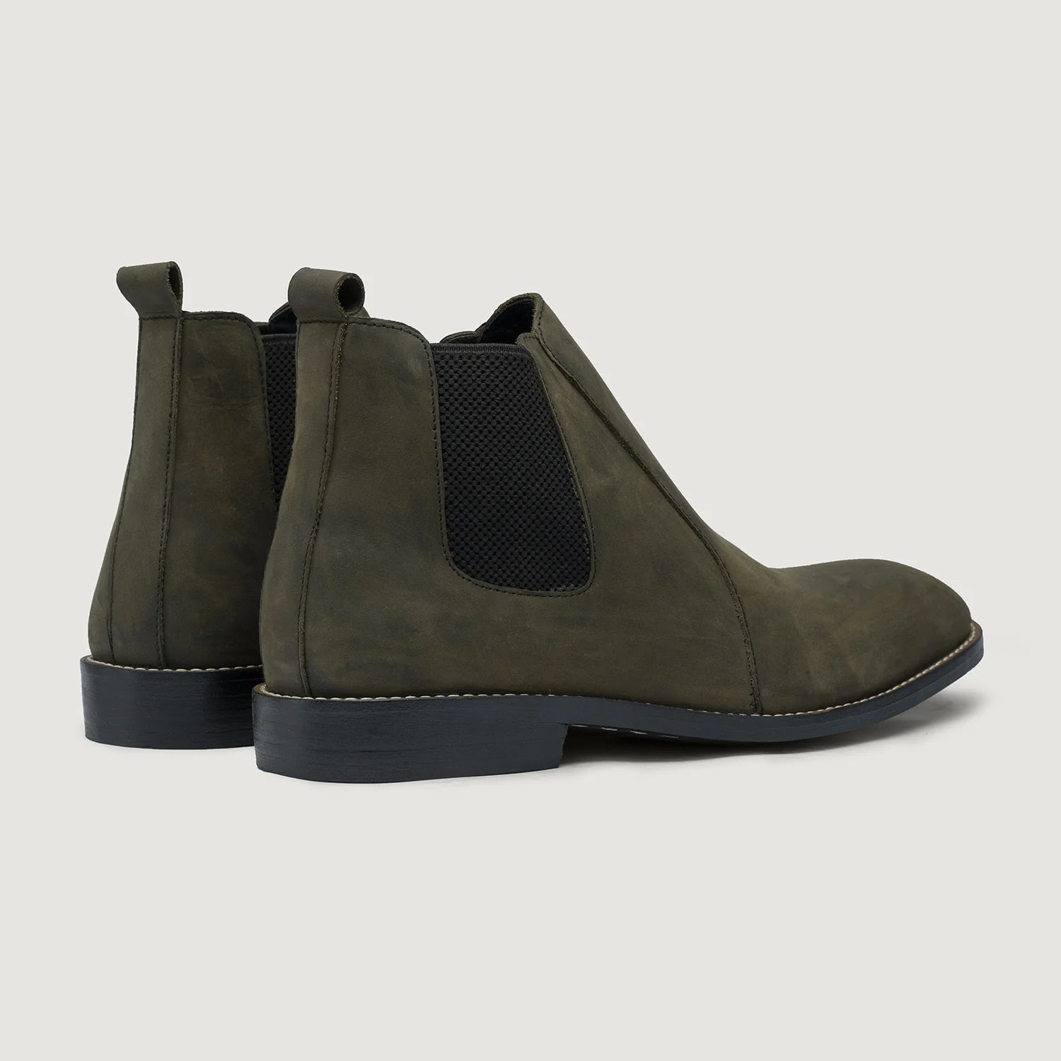 Clarkson Chelsea Olive Pullup Leather Boots - StudGuard