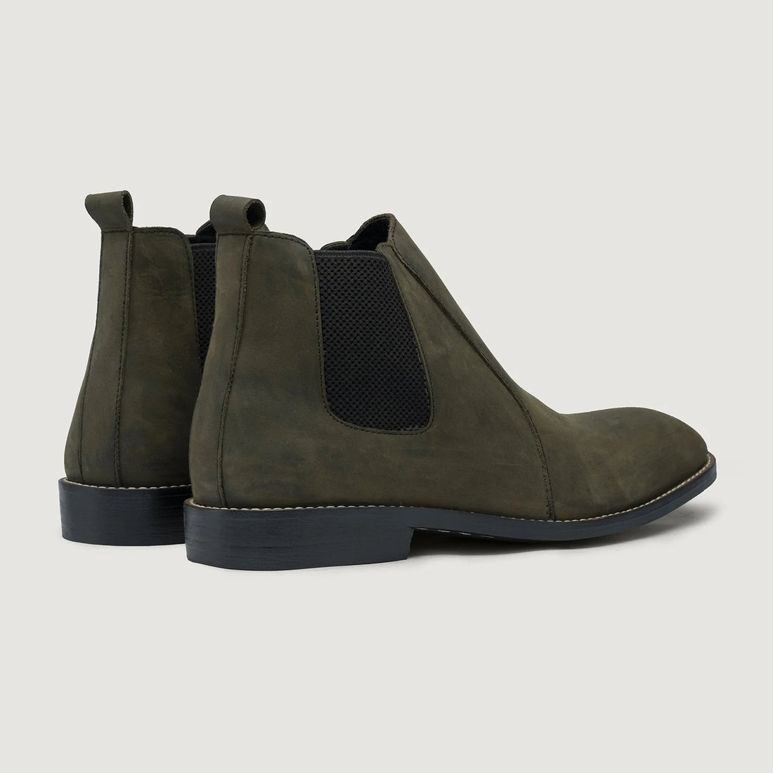 Clarkson Chelsea Olive Pullup Leather Boots - StudGuard