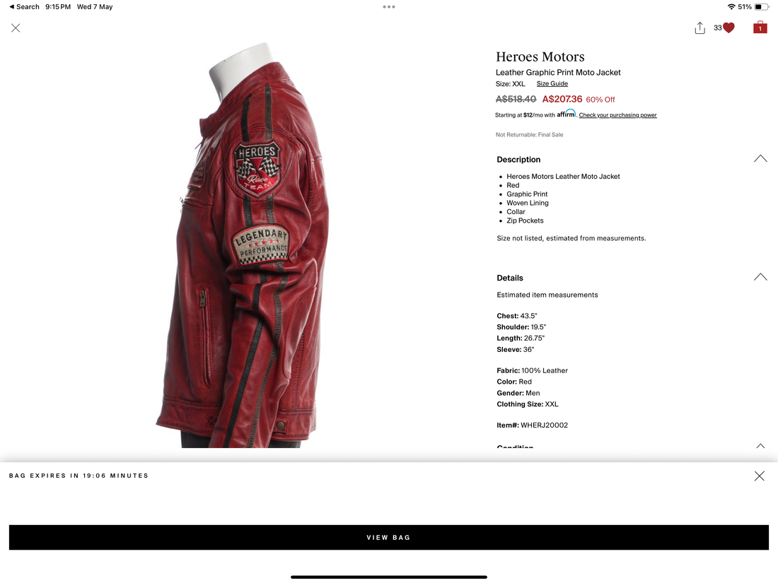 Custom Col Meffan Leather Jacket