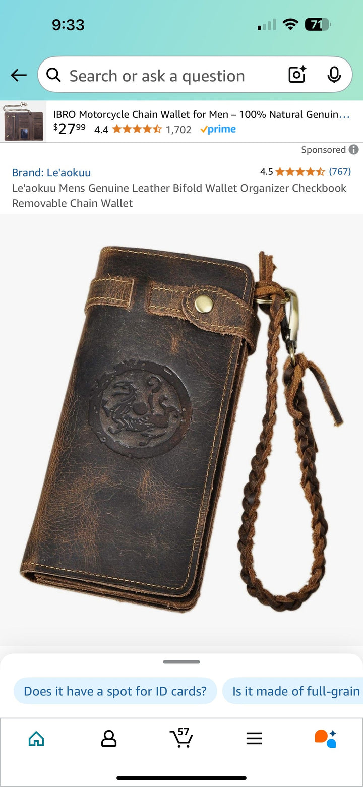 Gerard Custom Leather Wallet 1/2 Installment