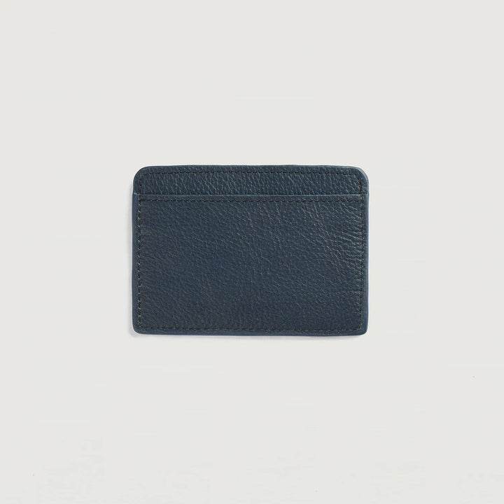 Karl Blue Leather Card Holder