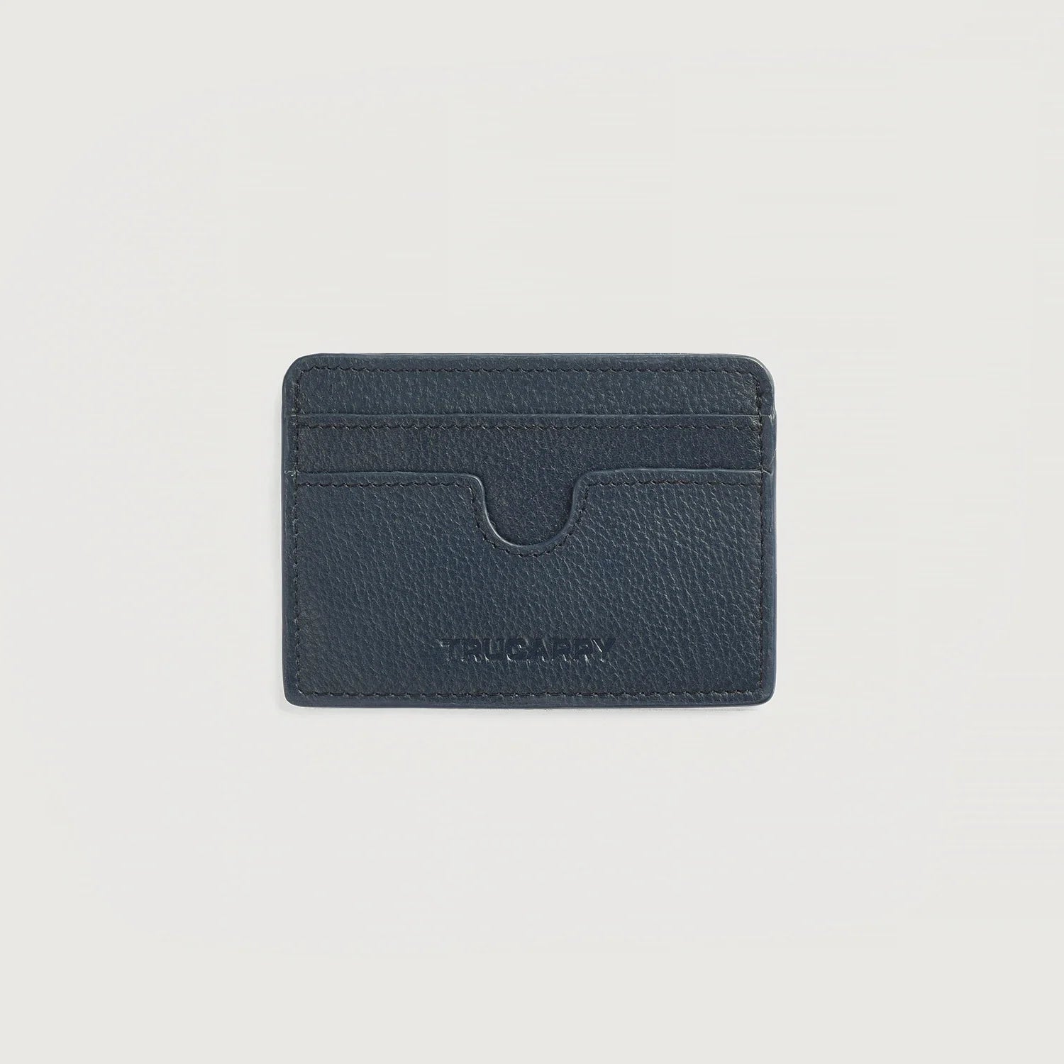 Karl Blue Leather Card Holder