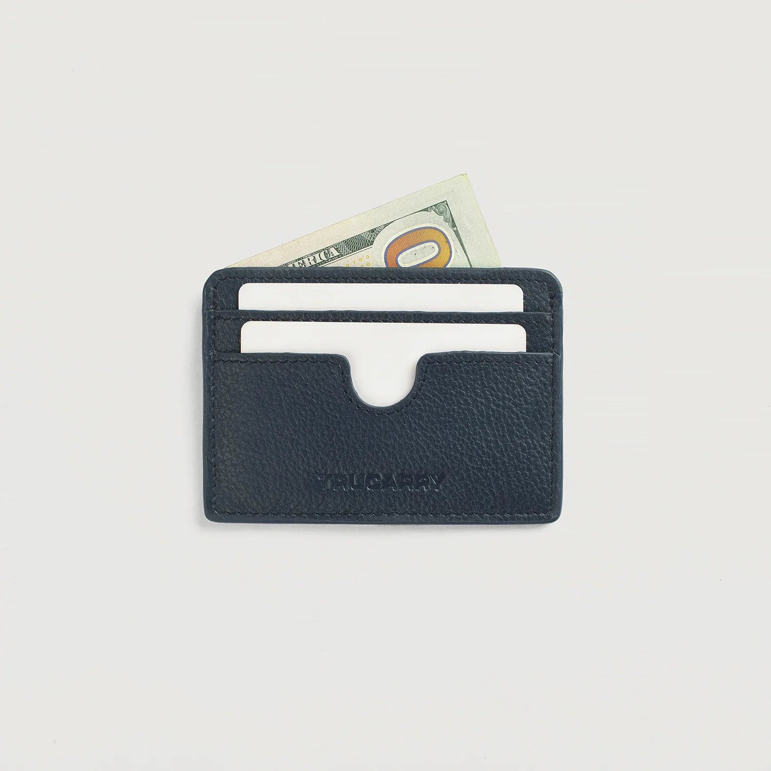 Karl Blue Leather Card Holder