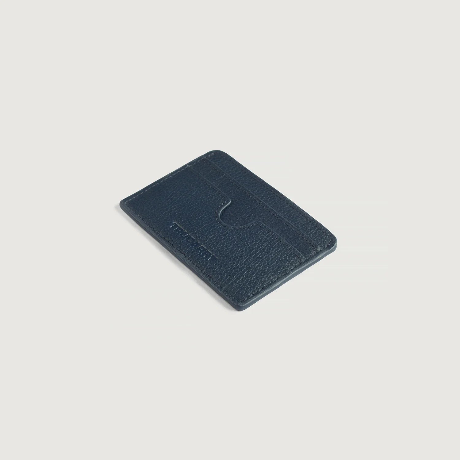 Karl Blue Leather Card Holder