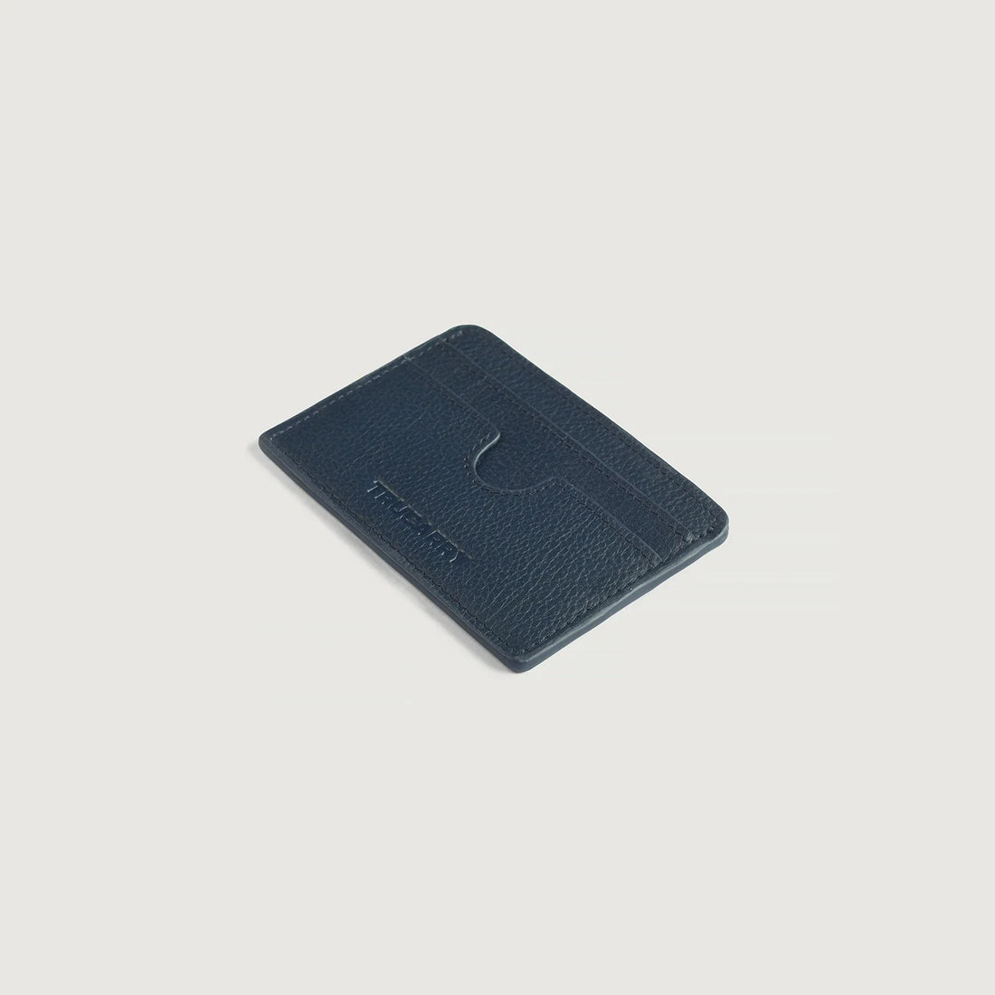 Karl Blue Leather Card Holder