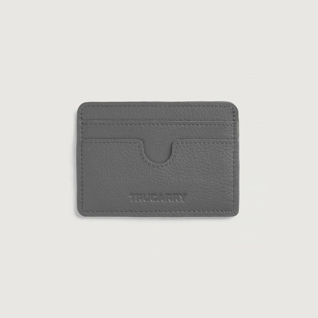 Karl Grey Leather Card Holder