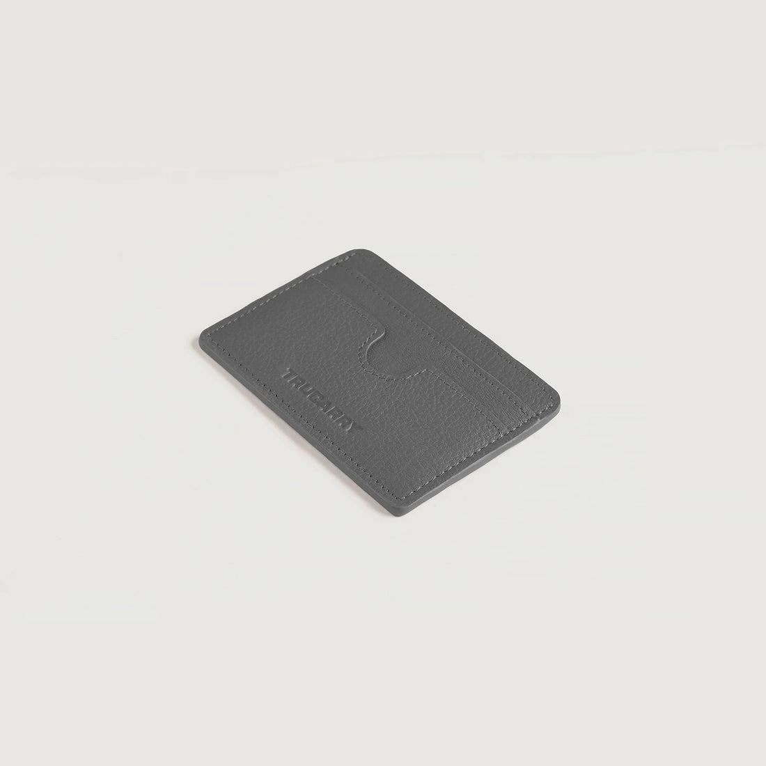 Karl Grey Leather Card Holder