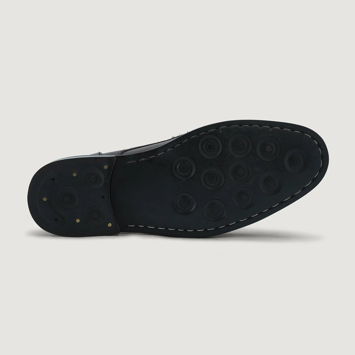 Knight Derby Burnished Brown Leather Boots - StudGuard