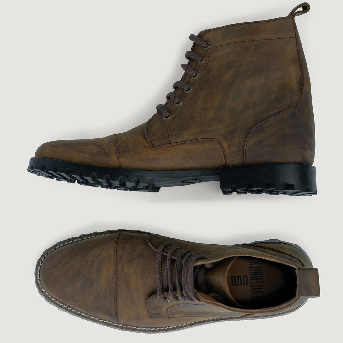 Knight Derby Burnt Copper Pullup Leather Boots - TerraGrip