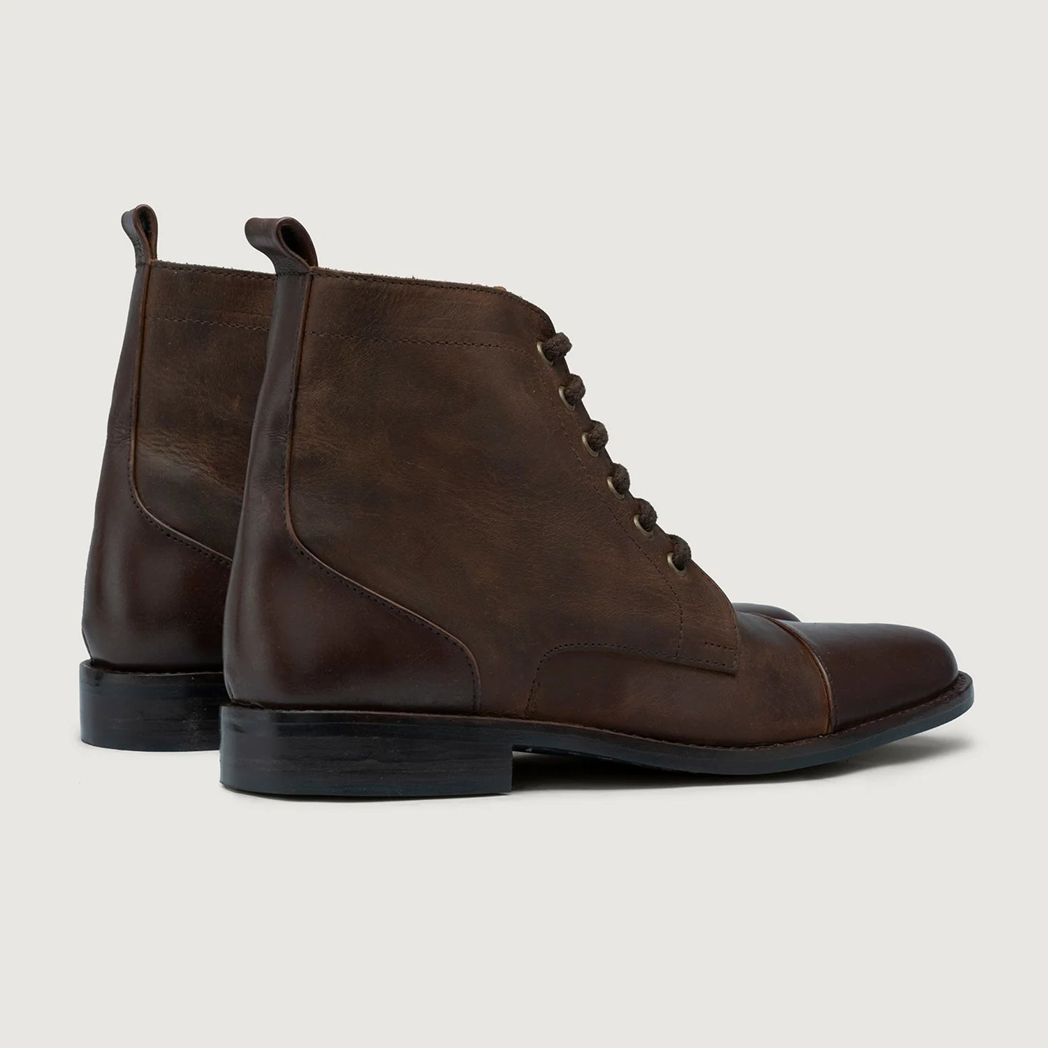 Knight Derby Hybrid Brown Leather Boots - StudGuard