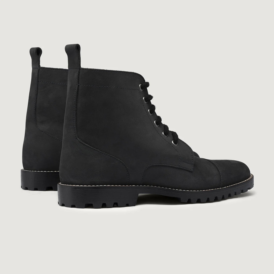 Knight Derby Black Matte Nubuck Leather Boots - TerraGrip