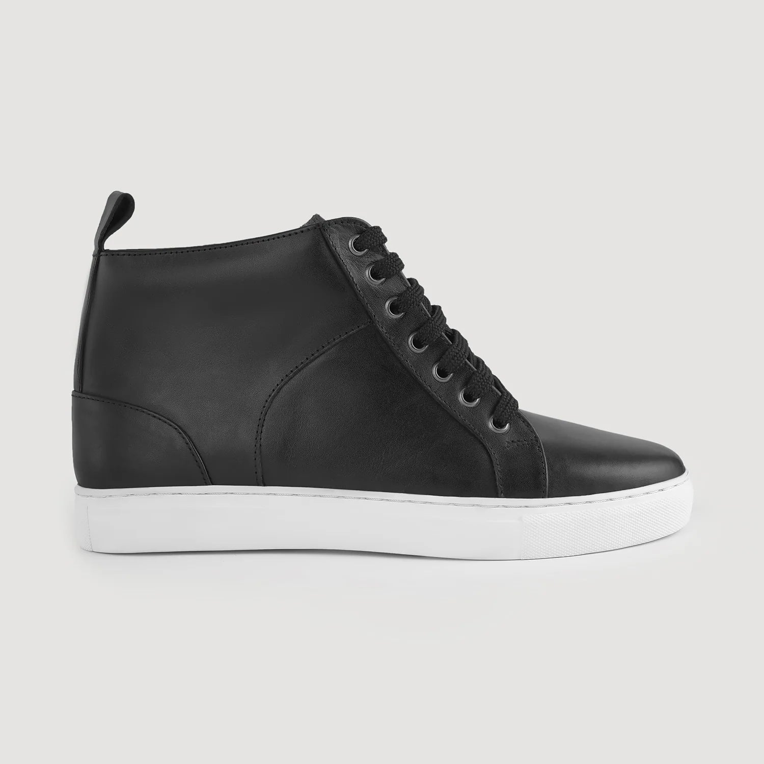 Marty High Top Black Leather Sneakers